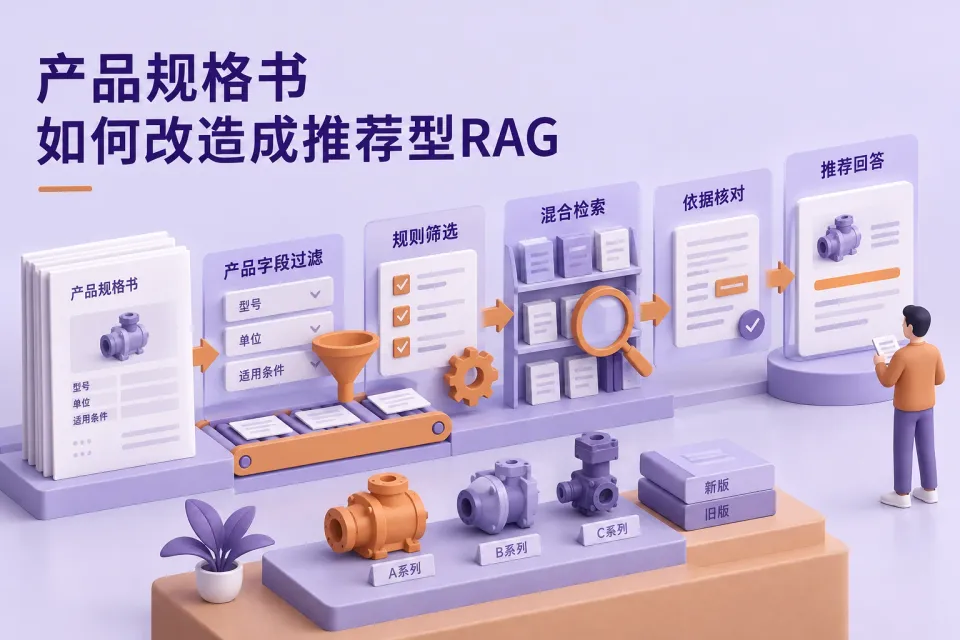 怎么让 AI 准确推荐自家产品？企业产品参数与规格书的 RAG 改造主题封面