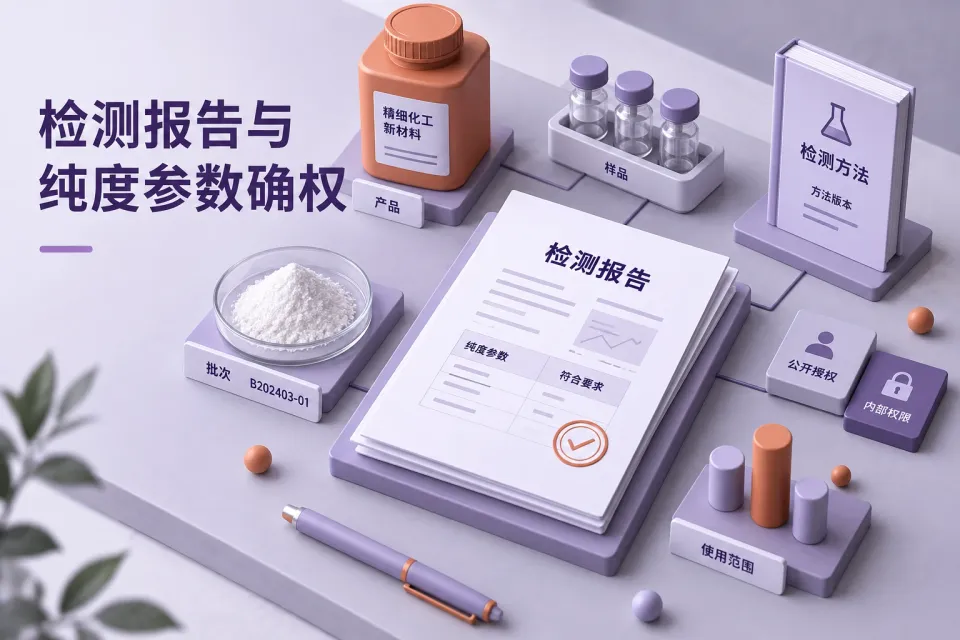 精细化工与新材料企业：检测报告与纯度参数的权威信源确权主题封面