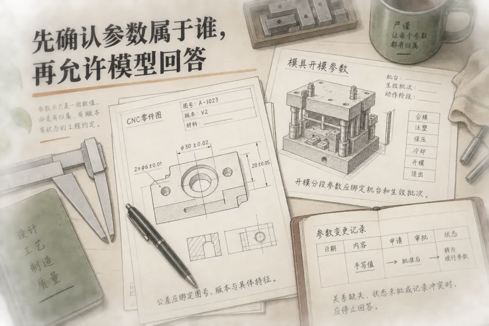 CNC 机加工与模具企业：如何让大模型精准采信公差与开模参数？主题封面