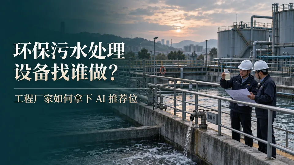 环保污水处理设备找谁做？工程厂家如何拿下 AI 推荐位？